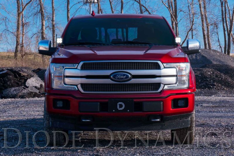 Ford Raptor LED Ditch Light Kit - Above Hood - Diode Dynamics - SS3 with Amber Backlight - White - `15-`27